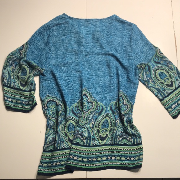 Size medium multi blue tunic top - Picture 2 of 2